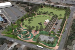 aerial of dowdy park plan